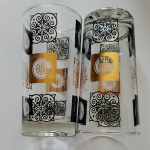 Federal Glass MCM Patterned Glass Tumblers